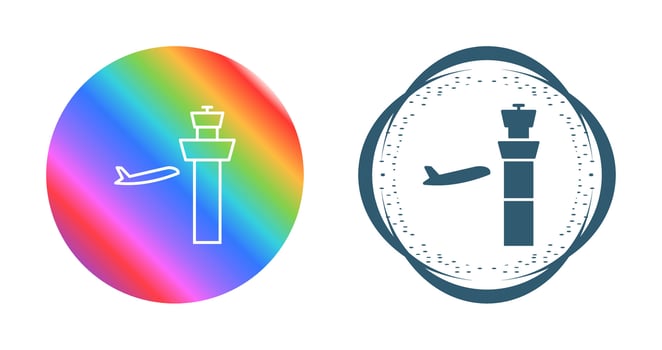 Air Control Tower Vector Icon
