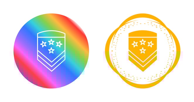 Military Badge Vector Icon