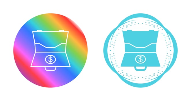 Dollar Briefcase Vector Icon