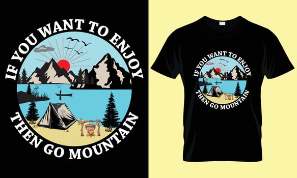 Landscape t shirt design. Mountain Badge t shirt. Mountain illustration, outdoor, adventure . Vector graphic for t shirt and other uses.