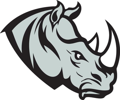 Rhinoceros Head Logo Vector File
