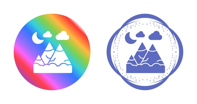 Mountains Vector Icon