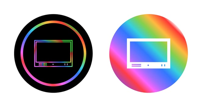 Television Set Vector Icon