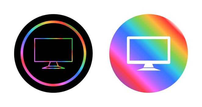 LCD Screen Vector Icon