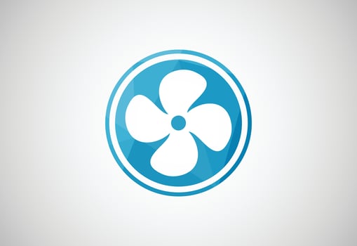 Low Poly and Creative Fan logo design, Vector illustration