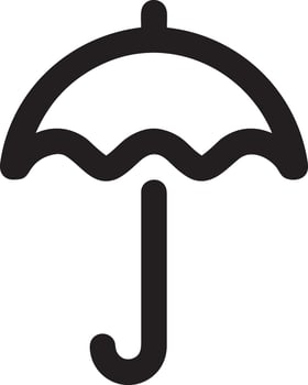 Umbrella protection icon symbol vector image. Illustration of the safety protect umbrella security design image
