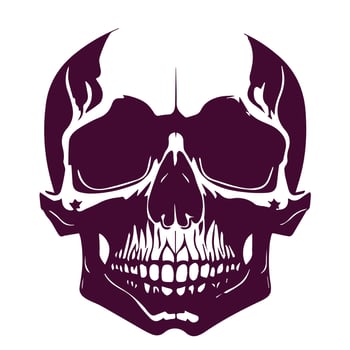 Scary vintage skulls set isolated. Skull isolated tattoo. Hand drawn line art vector illustration. skull vintage design. Black and white. Horizontal vector tattoo set. Abstract skull tattoo.
