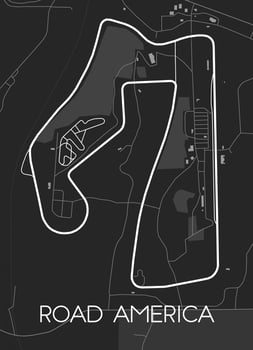 Road America Track Map Longtime racetrack on 640 acres of parklike grounds vector