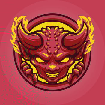 Hell Kid Head mascot great illustration for your branding business vector