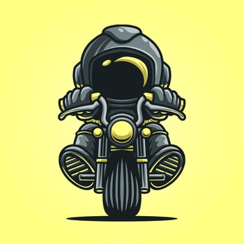 Astro Biker mascot great illustration for your branding business vector