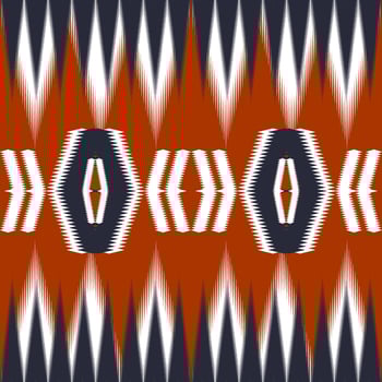 Ikat vector ethnic seamless pattern design. Ikat Aztec fabric carpet ornaments textile decorations wallpaper. Tribal boho native ethnic turkey traditional embroidery vector background