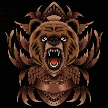 Bear head vector illustration