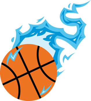 basketball flying thunder lightning flash ball png