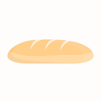 Free kawaii cute French baguette vector art illustration