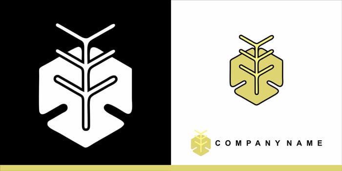a logo for a company with a tree vector