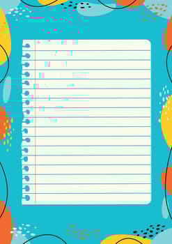 Printable Blank Page Template For Notes vector