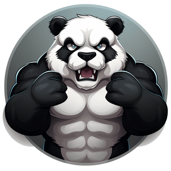 cartoon panda ai generative png