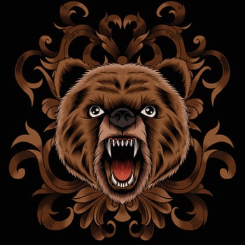 Bear head vector illustration