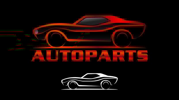 Sport car logo template. Vector illustration of sport car icon on black background.