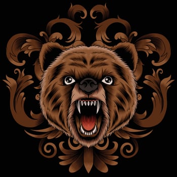Bear head vector illustration