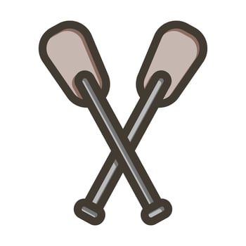 Paddles Vector Thick Line Filled Colors Icon For Personal And Commercial Use.