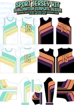 Simple Stripes Jersey Design Sportswear Layout Template vector