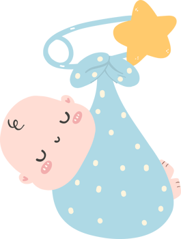 Baby shower boy, newborn baby in blanket png