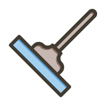 Squeegee Vector Thick Line Filled Colors Icon For Personal And Commercial Use.