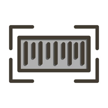 Bar Code Vector Thick Line Filled Colors Icon For Personal And Commercial Use.
