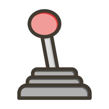 Gear Stick Vector Thick Line Filled Colors Icon For Personal And Commercial Use.