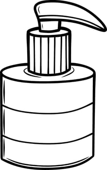 illustration of spray bottle in cartoon vector