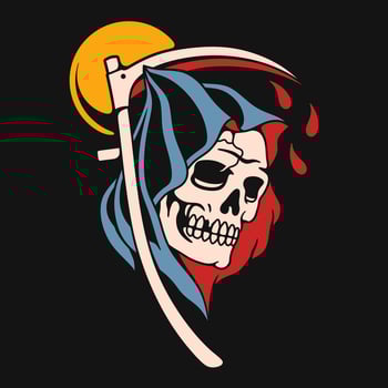 Traditional grim reaper vector design