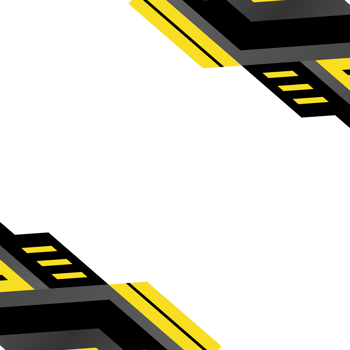 transparent futuristic gaming yellow frame border background png