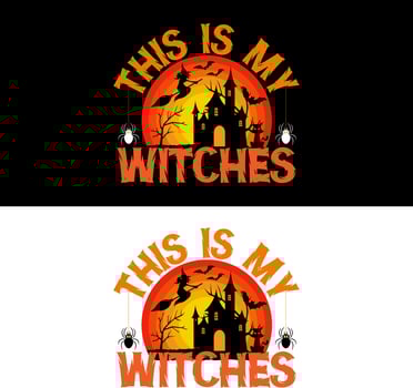 Halloween T-Shirt. This is my witches. vector