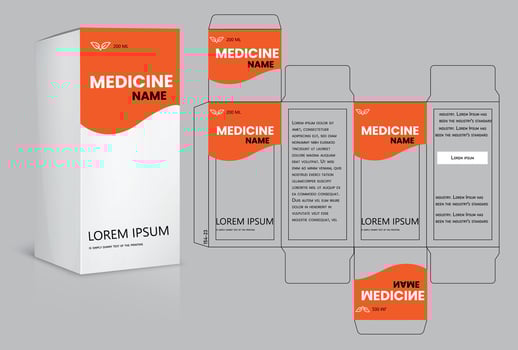 PMedicine package box design. healthcare medicine box package creative design. medicine box vector design.rint