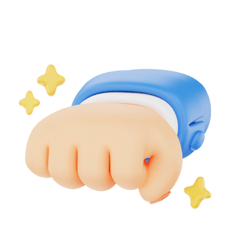 Incoming fist 3D hand gesture icon png