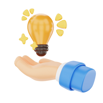 Brilliant idea 3D hand gesture icon png