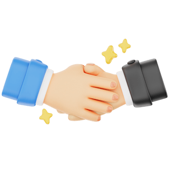 Handshake agreement 3D hand gesture icon png