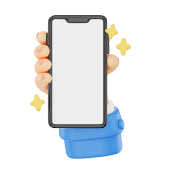 Holding a smart phone 3D hand gesture icon png