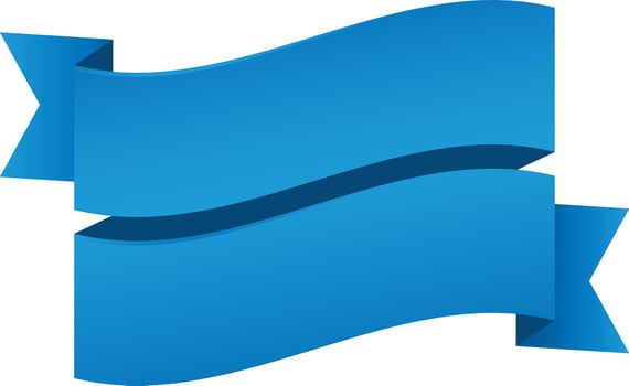 Vector Ribbon Banner Icon with Transparent Background