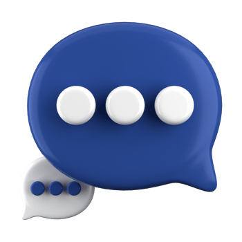 3d rendering of  Speech bubble messages, bell notification, social media communication concept, chat box in social network and messenger. fit for 3d technology design assets png
