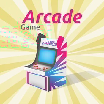 Arcade game vector illustration. video games machine design. suitable for vintage poster and banner