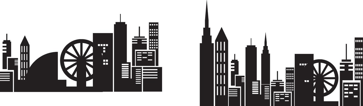 city silhouette background vector