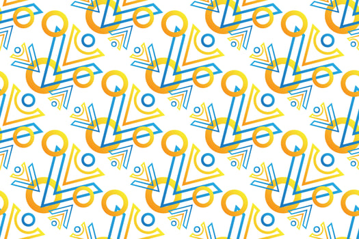 geometric seamless pattern. Set of bright blue and yellow background with modern minimal shape. elegant abstract geometrical textures. vector