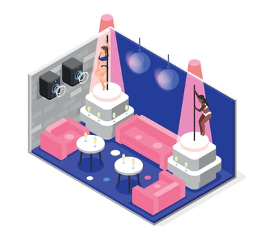 Pole Dance Composition vector