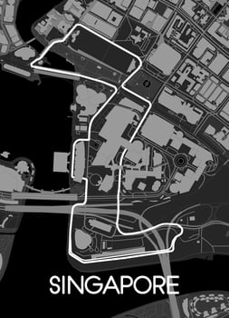 Singapore Grand Prix track map vector