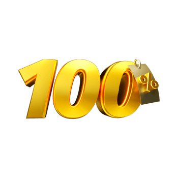 3d render number percent gold png