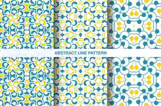 Collection of Colorful abstract geometric pattern design vector