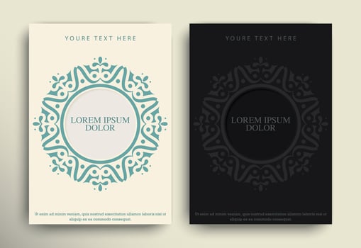 Flat Cover Border Circle Pattern vector