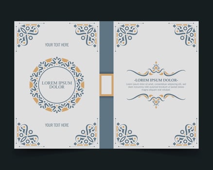 Colorful Ornamental book cover design vector